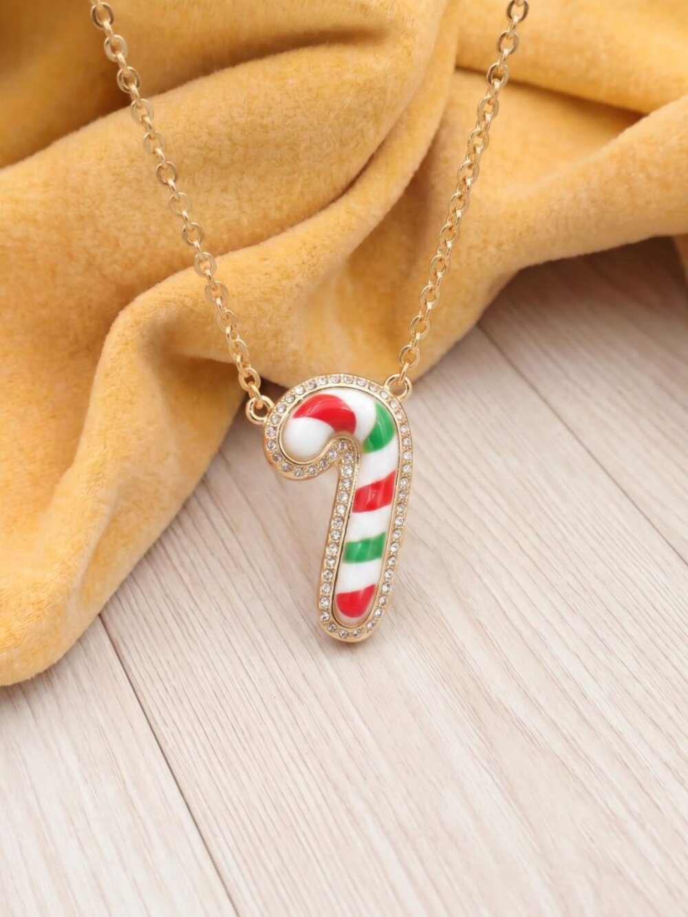 Kendra Scott Candy Cane Gold Short Necklace Gold NEW - Picture 2 of 2